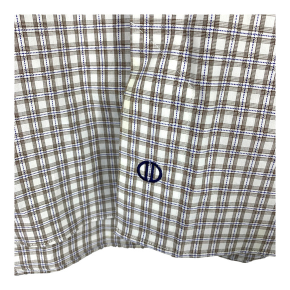 David Donahue Sz 15.5-32 Cotton Small Check Button Down Casual Dress Shirt - Picture 5 of 8